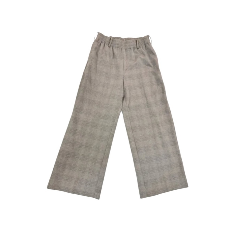 Tuckernuck Gray Plaid Cropped Flare Carlton Pants size Small - Picture 7 of 8